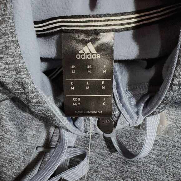 Adidas Men’s M Tech Fleece Full Zip Long Sleeve Hoody Sweatshirt Blue - Picture 11 of 11